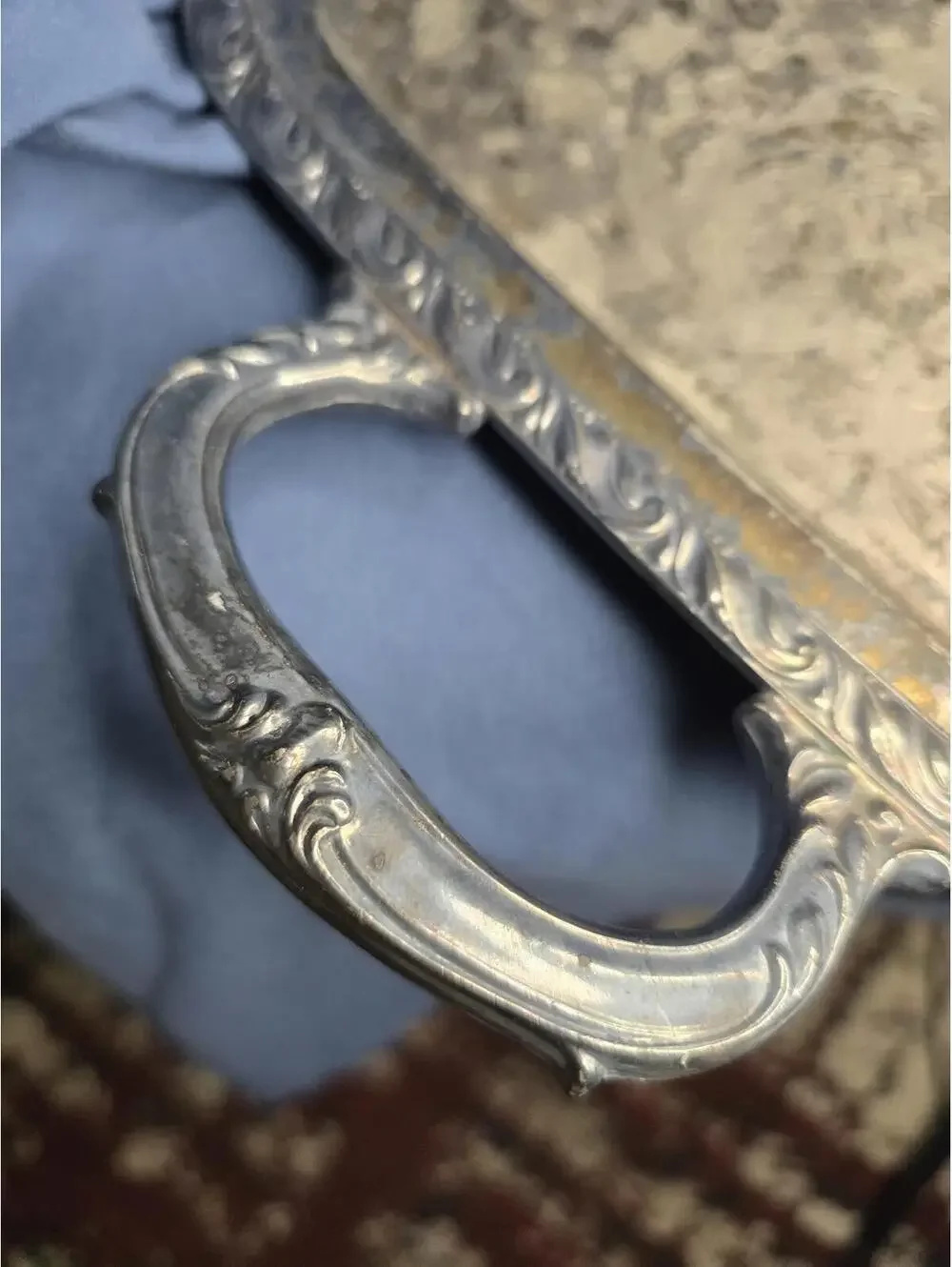 Oneida Silversmiths Georgian Scroll Silver Plated Serving Tray 18